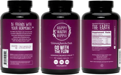 Miniatura 9 de Go with The Flow - Balance hormonal para mujeres (paquete de 3) Suplemento de apoyo para el síndrome premenstrual para mujeres Alivio hormonal