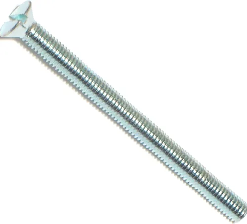 Miniatura 19 de Hard-to-Find Fastener 014973271565 Tornillos de máquina planos ranurados, 0.118 in-0.020 x 0.394 in, pieza-25