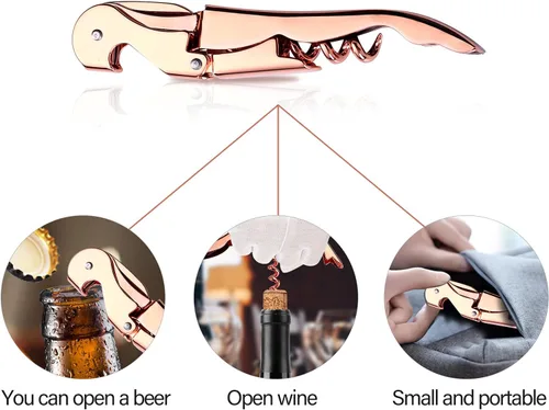 Miniatura 4 de Sacacorchos para camareros, sacacorchos profesional, llave de vino de acero inoxidable para camareros de restaurantes, sacacorchos clásico todo