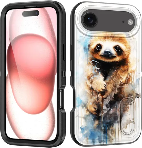 Miniatura 76 de Funda para iPhone Air con soporte integrado, a prueba de golpes, polvo y caídas, 3 capas, grado militar, funda protectora para iPhone Air de 6.5