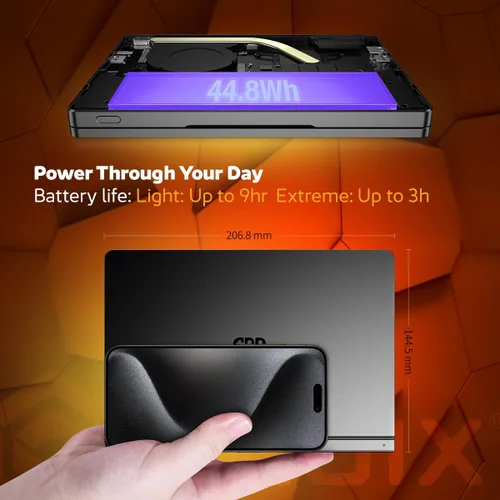 Miniatura 7 de GPD Bolsillo 4: Mini portátil con CPU AMD Ryzen 7 8840U, GPU Radeon 780M, RAM LPDDR5X de 16 GB, SSD PCIe Gen4 de 1 TB, pantalla de 8.8 pulgadas 2.5K
