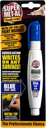 Super Met-Al 1296-1500 - Marcador de pintura Squeeze Action, color azul