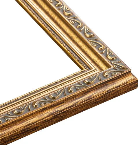 Miniatura 2 de Marco de fotos de madera maciza dorada de 23 x 29 pulgadas de ancho de 1.25 pulgadas Profundidad del marco interior de 0.375 pulgadas Marco