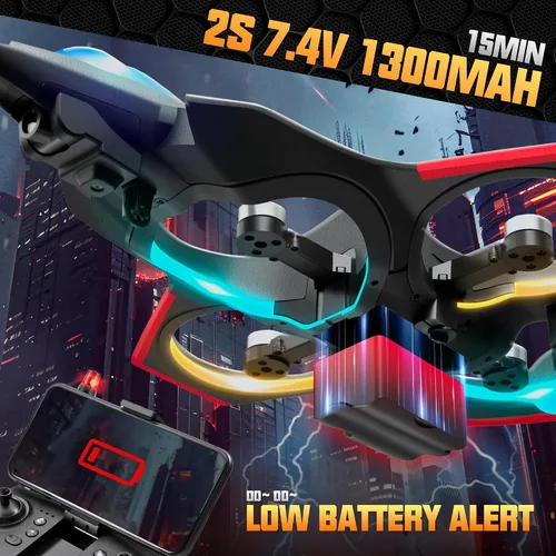 Miniatura 5 de Avión RC sin escobillas BEZGAR con cámara Avión de control remoto de 2.4GHz, drones de giro en 6 ejes para niños, helicóptero RC, caza de combate