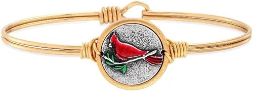 Miniatura 2 de Luca + Danni Red Cardinal Bangle Bracelet, Spiritual Jewelry Gift for Women, Girls, Wear as Single or for Stacking - Made in USA