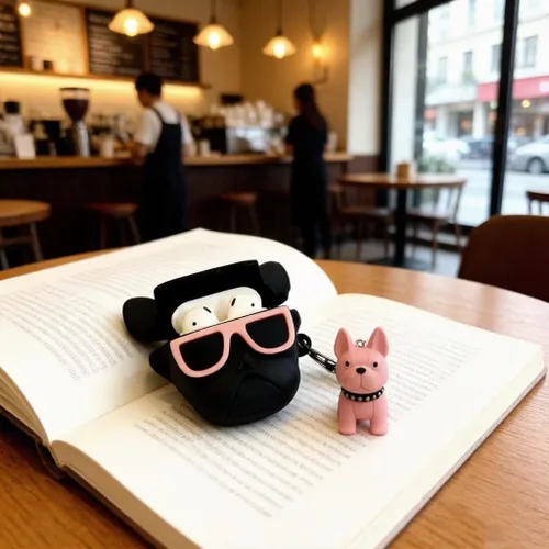 Miniatura 5 de Funda de silicona para audífonos de animales de dibujos animados, compatible con auriculares Airpods2 y Airpods, estilo hip hop, funda divertida
