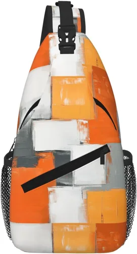 Miniatura 17 de Bolso bandolera para hombres y mujeres, mochila cruzada floral de tulipán pastel, mochila casual de senderismo para viajes, deportes, correr, bolsa