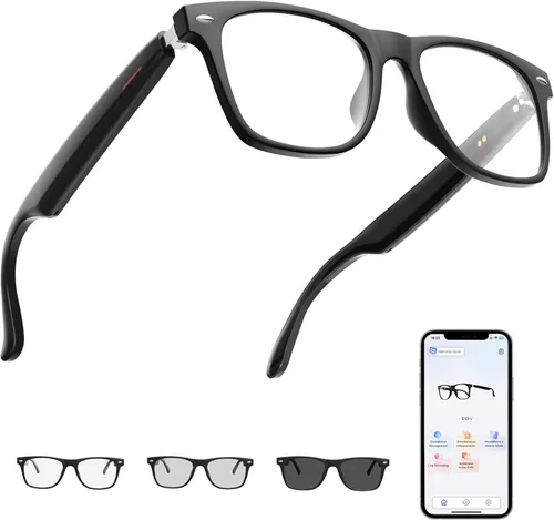 Miniatura 11 de Gafas Inteligentes AI para Hombres y Mujeres, Gafas de Traducción AI Fotocromáticas, Soporta 165+ Idiomas, Control Táctil y Resistente al Agua IPX5