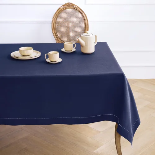Miniatura 66 de Solino Home Mantel de lino azul polvoriento, 60 x 120 pulgadas, mantel de lino 100% puro con vainica para mesas rectangulares, dobladillo clásico