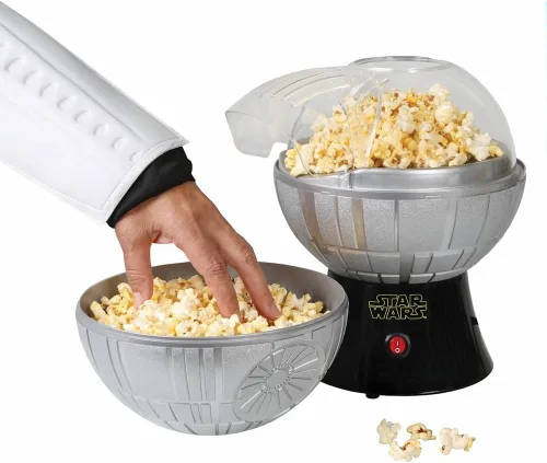 Miniatura 4 de Máquina de palomitas de maíz Star Wars Rogue One Death Star, eléctrica, estilo aire caliente con recipiente extraíble Star Wars Death Star