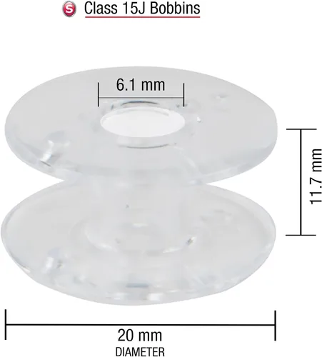 Miniatura 3 de SINGER 06543 Bobinas Clase 15J, transparentes, 12
