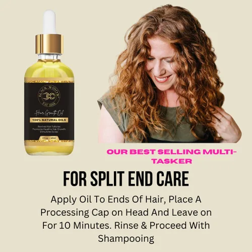 Miniatura 2 de Black Widow Aceite para el cuero cabelludo y el cabello de menta de romero, 2 onzas, con ricino, jojoba, menta y vitamina E, para cuero cabelludo