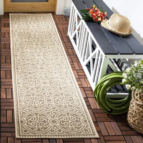 Miniatura 18 de SAFAVIEH Beach House Collection - Alfombra redonda, de 4 pies, color crema y azul, no desprende pelusa y de fácil cuidado, para interiores