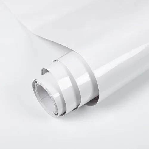 Miniatura 11 de TANONE Papel de contacto blanco de 17.7 x 196 pulgadas para encimeras de cocina, armarios, muebles, vinilo brillante autoadhesivo Blanco - Purpurina