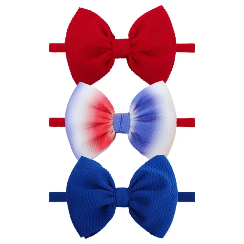 Miniatura 10 de YanJie Lazos de terciopelo para bebé niña, diademas de nailon suaves para recién nacidos, diademas hechas a mano para bebé, accesorios