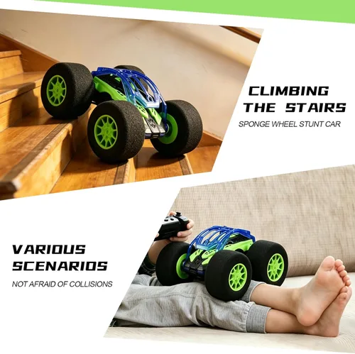 Miniatura 3 de pinkking Coche de control remoto para interiores con neumáticos de esponja de gran tamaño, ruedas suaves, auto a control remoto, para exteriores