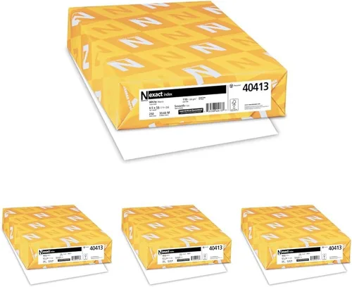 Miniatura 7 de Wausau Exact - Cartulina índice, 250 hojas, color blanco, brillo 94, 110 libras, 8.5 x 14 pulgadas