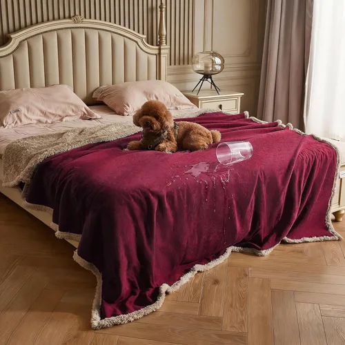 Kritter Planet - Manta impermeable y a prueba de orina para perros grandes; manta suave, reversible y a prueba de líquidos para proteger el sofá y