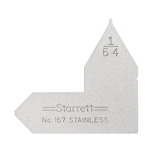 Miniatura 13 de Starrett Medidor de radio individual para radios convexos y cóncavos, ideal para carpinteros y construcciones, acero inoxidable, calibre de radio