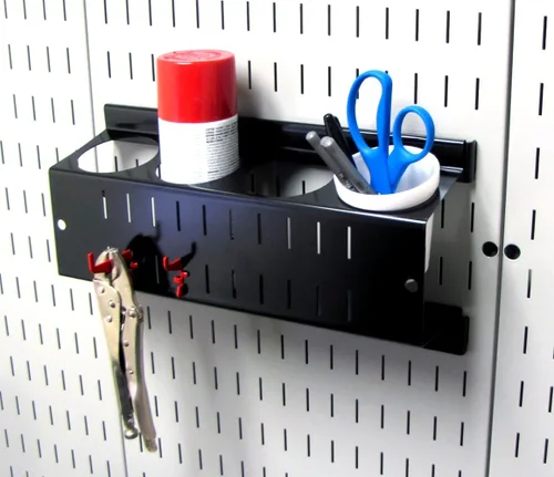 Miniatura 4 de Wall Control Soporte para latas de aerosol y organizador de latas de aerosol para tablero de clavijas Wall Control y tablero de herramientas Negro
