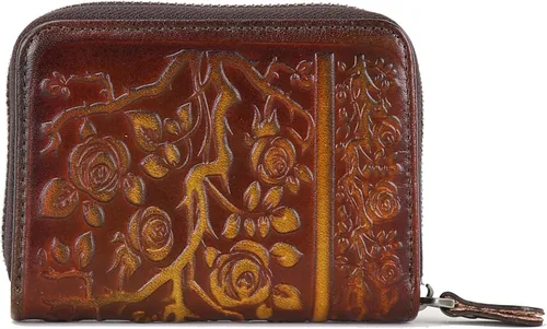Miniatura 9 de LETEULO Cartera de cuero con cremallera para mujer, organizador de tarjetas, bolso pequeño con 12 ranuras para tarjetas