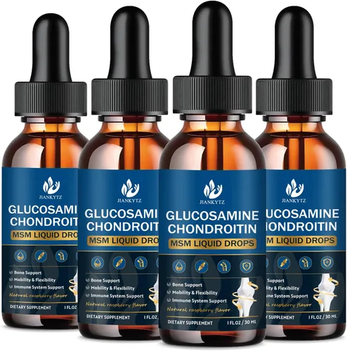 Miniatura 8 de Gotas líquidas de glucosamina condroitina MSM, alta absorción, antioxidante, inmune, apoyo óseo, suplemento MSM para hombres y mujeres, vegano, sin