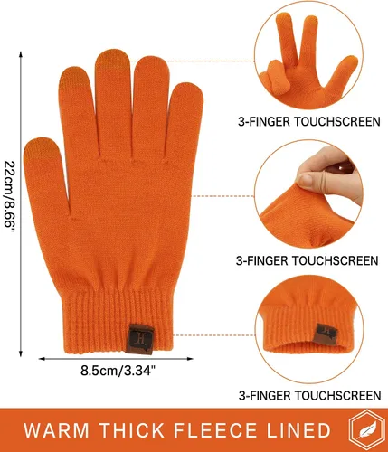 Miniatura 2 de FZ FANTASTIC ZONE Guantes mágicos de lana para mujer, con forro polar de punto cálido para mujer