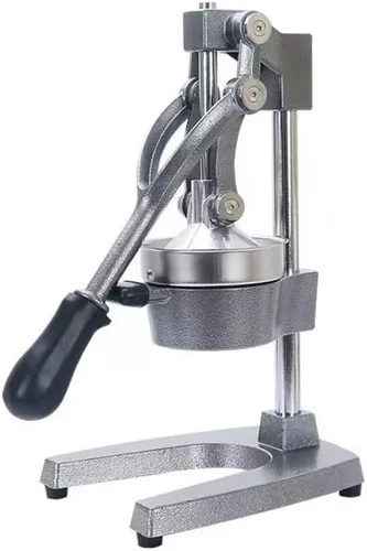 Exprimidor de cítricos de hierro fundido, prensa manual extra grande de grado comercial con taza de acero inoxidable, prensa exprimidora manual de