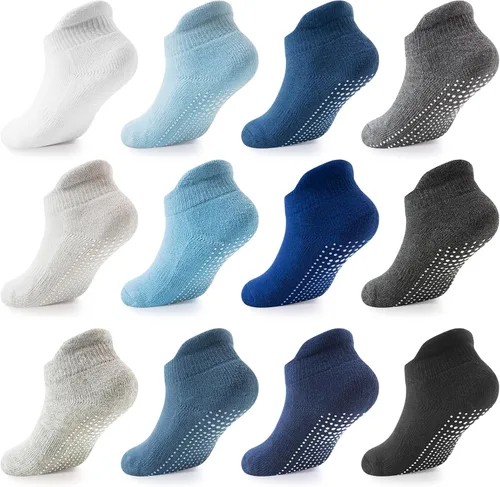 Miniatura 11 de LA ACTIVE Calcetines con agarre antideslizante para tobillos para niños y niñas con suela antideslizante para bebés, niños pequeños y niños
