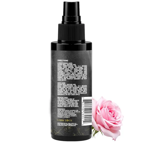 Miniatura 8 de Lion Locs - Spray hidratante de agua de rosas para rastas y piel Acondicionador vegano orgánico agua de rosas para todo tipo de cabello