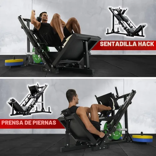 Miniatura 3 de RitFit Máquina de sentadillas para prensa de piernas, máquina profesional de prensa de piernas ajustable para gimnasio en casa con rodamiento