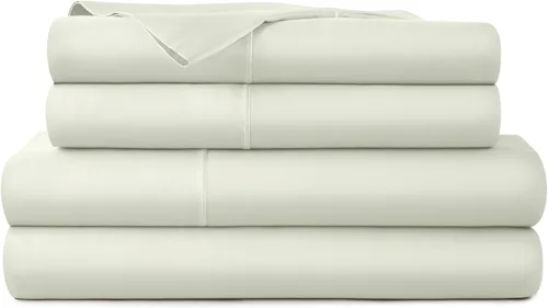 Miniatura 11 de Sábanas 100% algodón orgánico, tamaño matrimonial, sábanas orgánicas con certificación GOTS con bolsillo profundo de 300 hilos y tejido de satén