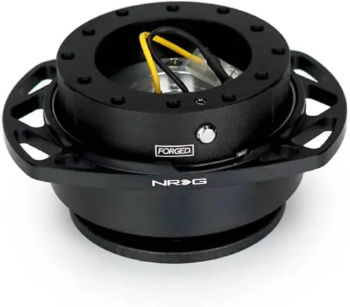 Miniatura 4 de NRG Innovations NRG-SRK-257BK-BK Kit de liberación rápida para volante Gen 2.0, adaptador, cuerpo negro/anillo recortado negro, patrón de pernos
