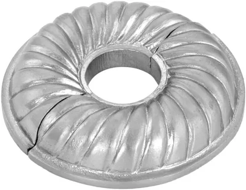 Miniatura 55 de Renovators Supply Manufacturing Placa de escudo de 3,13 pulgadas OD Escutcheon 1/2 en IPS Acabado de cobre antiguo Brida de radiador de aluminio