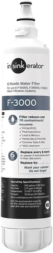 Miniatura 2 de INSINKERATOR F-2000 Cartucho de reemplazo de filtro de agua debajo del fregadero para sistema de filtración de agua INSINKERATOR, COV y filtro
