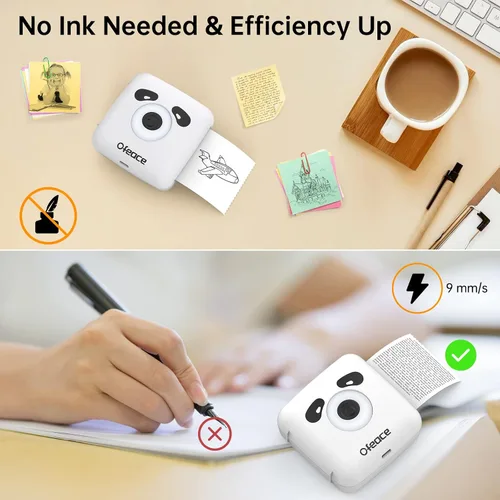 Miniatura 3 de Impresora térmica portátil TP6S para iPhone y teléfono Android, 300 DPI inalámbrica Bluetooth pequeña impresora térmica sin tinta para fotos