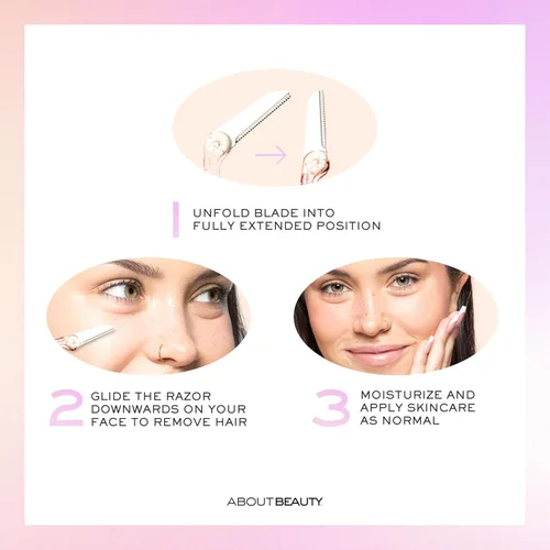 Miniatura 5 de Acerca de Beauty Rasuradores Plegables Sin Pelusa Fold-n-Go - 3 Rasuradores de Belleza Plegables para Depilación, Ideales para Afeitar, Exfoliar