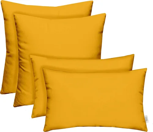 Miniatura 24 de RSH DECOR: Sunbrella Juego de 4 almohadas lumbares y cuadradas 20 x 12 pulgadas y 17 x 17 pulgadas Tela resistente al agua y a la decoloración