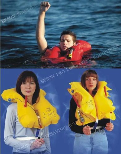 Miniatura 4 de Top Safety - Chaleco salvavidas para niños con silbato – Chaleco salvavidas delgado inflable automático PFD para niños y jóvenes – Navegación Pesca