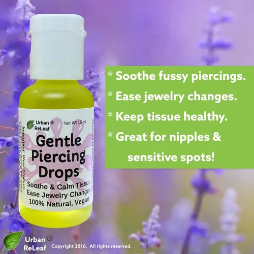 Miniatura 2 de Urban ReLeaf Gotas de perforación suaves: calma y calma el tejido, facilita los cambios de joyería, 100% natural, vegano. Perfecto para pieles