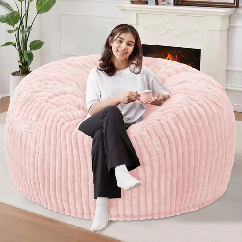 Miniatura 40 de Homguava Puf de 3 pies, puf grande de 3 pies, puf grande de 3 pies, puf grande para adultos con relleno de espuma viscoelástica, cómodos puf suave