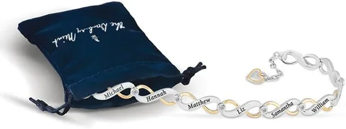 Miniatura 3 de The Danbury Mint Pulsera de diamantes personalizada para el Día de la Madre - 8 nombres