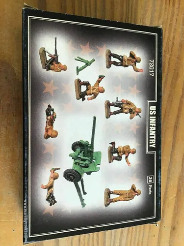 Miniatura 2 de Figuras de Marte 72017-1/72 Infantería de EE. UU. con cañones de 1.063 in 4 piezas WWII, kit