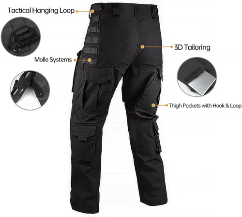 Miniatura 4 de Free Soldier - Pantalones tácticos tipo cargo para hombre para uso en exteriores