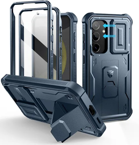 Miniatura 46 de Dexnor Funda para Samsung Galaxy S24 con Cubierta Deslizante Integrada para Cámara y Protector de Pantalla y Soporte, Funda Resistente a los Golpes