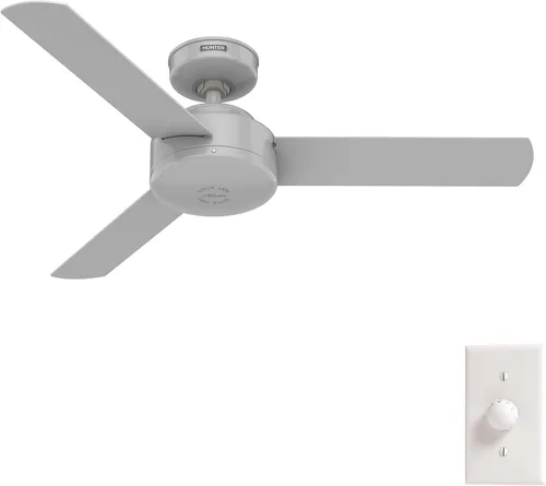 Hunter - Ventilador de techo de 44 pulgadas para interiores sin luz - Ventilador de techo moderno sin luz, 3 aspas, montaje estándar, para