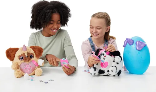 Miniatura 5 de Rainbocorns Sequin Surprise Series 5 Puppycorn Rescue (Poodle) por ZURU, animal de peluche coleccionable, huevo sorpresa, calcomanías, limo