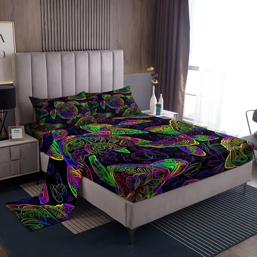 Miniatura 3 de Feelyou Juego de sábanas para niños con diseño de aguacate, ropa de cama bonita con frutas para niños y niñas, 1 sábana encimera y 1 sábana bajera