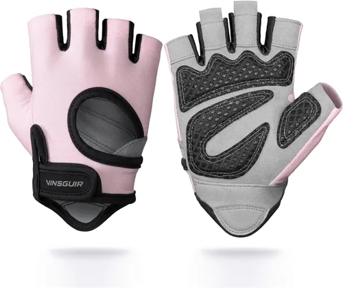 VINSGUIR Guantes de entrenamiento para hombres y mujeres, guantes de levantamiento de pesas con excelente agarre, guantes de gimnasio ligeros para