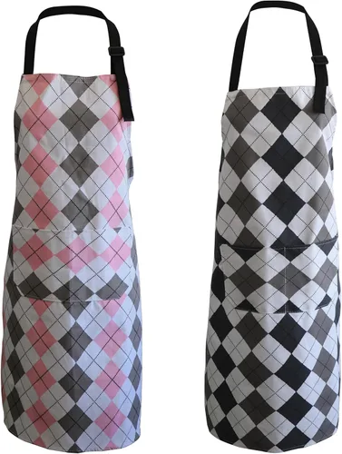 Miniatura 10 de 12 delantales verdes a granel resistentes a gotas de agua para mujeres y hombres, delantales de cocina con 2 bolsillos (24 x 28 pulgadas, verde)
